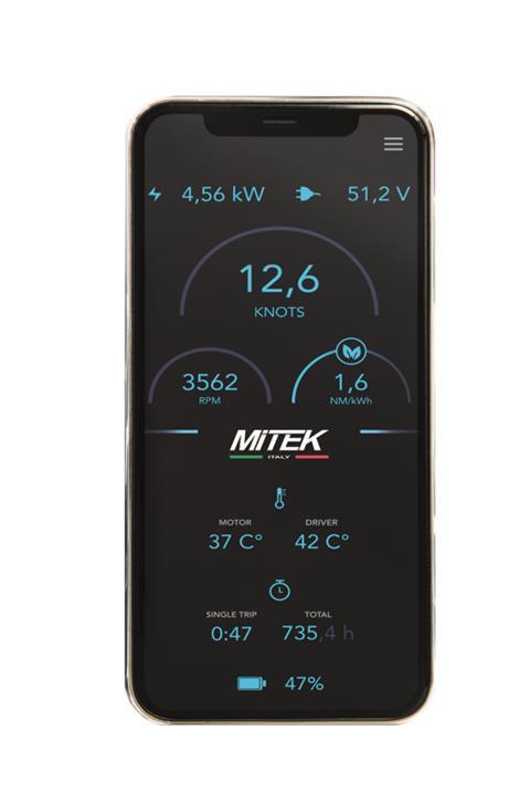 As range anxiety remains an issue, many OEMs are now providing very accurate navigation and range apps, directly linked to the motors control system and GPS. This is the new system from Mitek, providing an efficiency indicator to help extend range