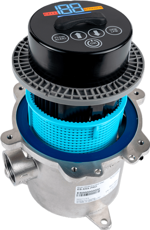 The ElectroStrainer Pro replaces the existing raw water strainer to minimize engine room clutter