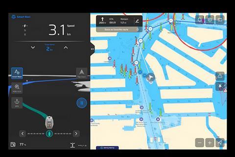 NeuBoat Navi provides real-time information on the location, distance, and speed of both stationary and moving objects ahead
