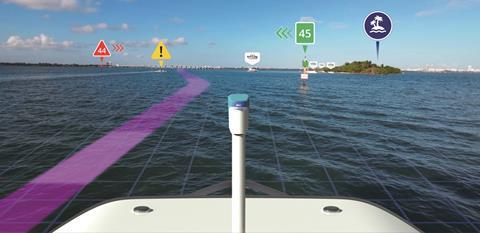 Sea.AI is an Austrian company that has developed special camera systems and a networked database. Left: Lookout uses a range of sensors to merge data into a realtime graphic on the MFD7