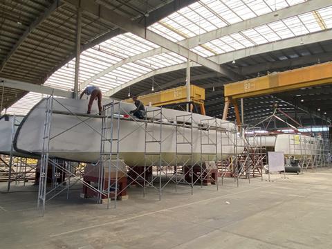An HH44 under construction at the new facility in Cebu, Philippines