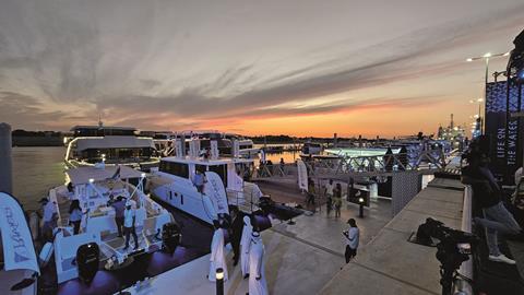 Sunset over the Abu Dhabi show